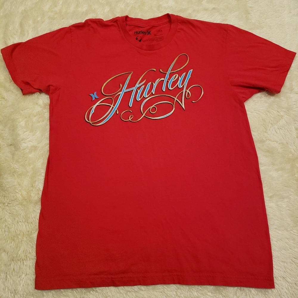 Men's Hurley Tshirt Red Large